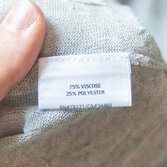 Eileen Fisher Woman Gray Crinkle Knit Short Sleeve Open Front Cardigan Size 2X - Picture 6 of 7